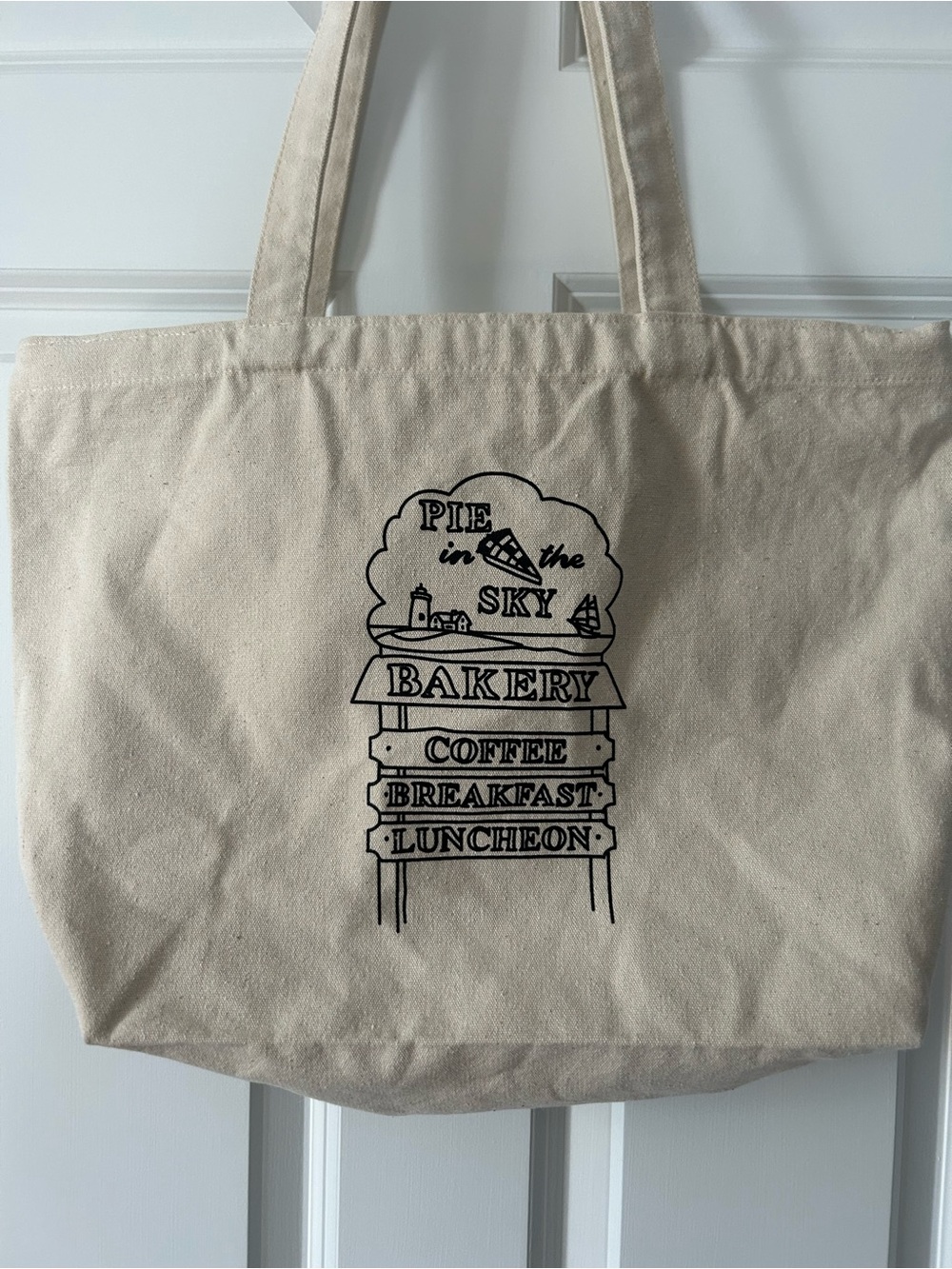 New - Zip Top Tote Bag from Pie in the Sky Bakery - Woods Hole, MA (Cape Cod)